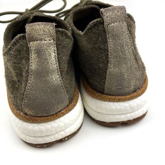 OTBT Courier Green Wool Alpaca Sneakers size 8 - Picture 4 of 9